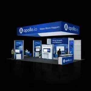 30×40 SaaS Technology Exhibit Booth Design